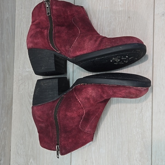 Born Women's Suede Ankle Boots Heels Moto Shoes Sz 10M - Picture 9 of 12